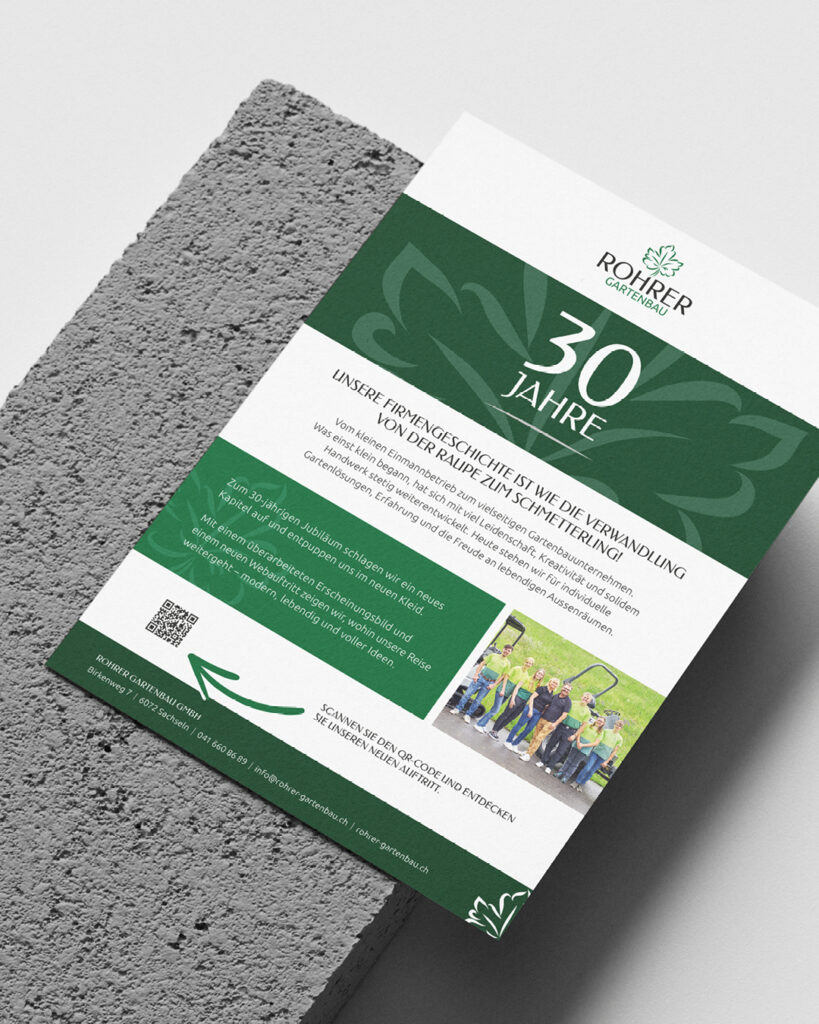 Rohrer Gartenbau Flyer